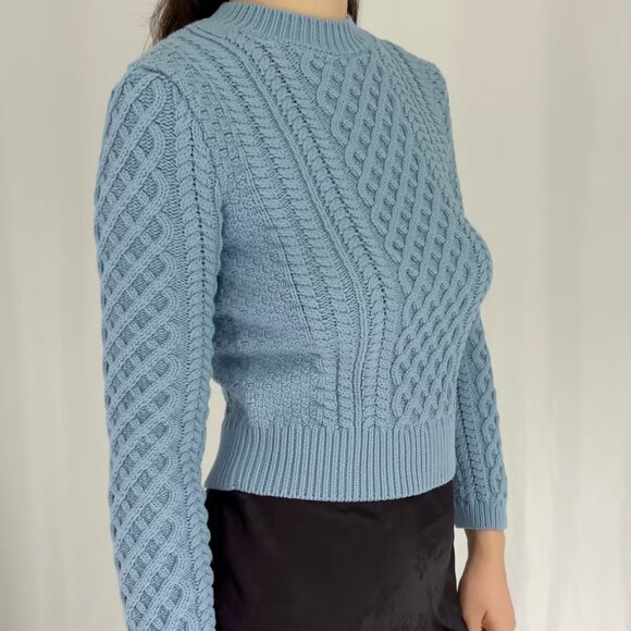 NWT Altuzarra Cabbie Sweater - Ash Blue in S - Picture 4 of 7